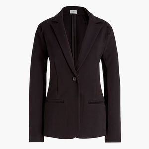 New JCREW Ponte Single Button Work Blazer in Black